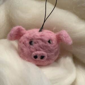 Pig Felt Charm